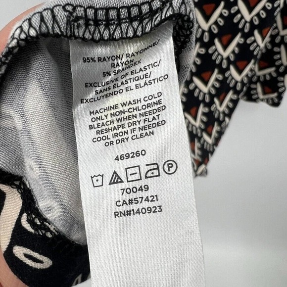 Loft Womens Sun Valley Swing Dress Small Sleeveless Smocked Knit Brown Black - Picture 5 of 7